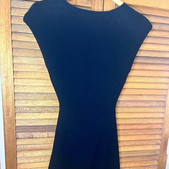 Black Wilfred Cutout Mini Knit Dress (Size Small) - Picture 4 of 5